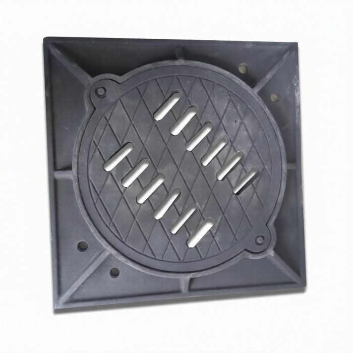 Nắp hố ga 850×850 có lỗ thu nước bằng composite