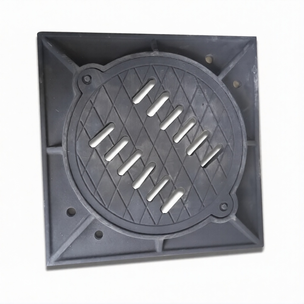 Nắp hố ga 850×850 có lỗ thu nước bằng composite